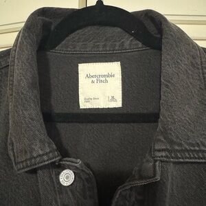 Abercrombie & Fitch Black Denim Jumpsuit